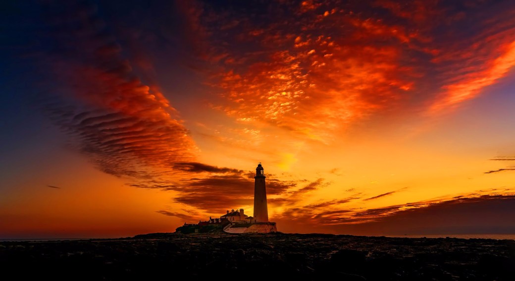 silhouette of lighthouse